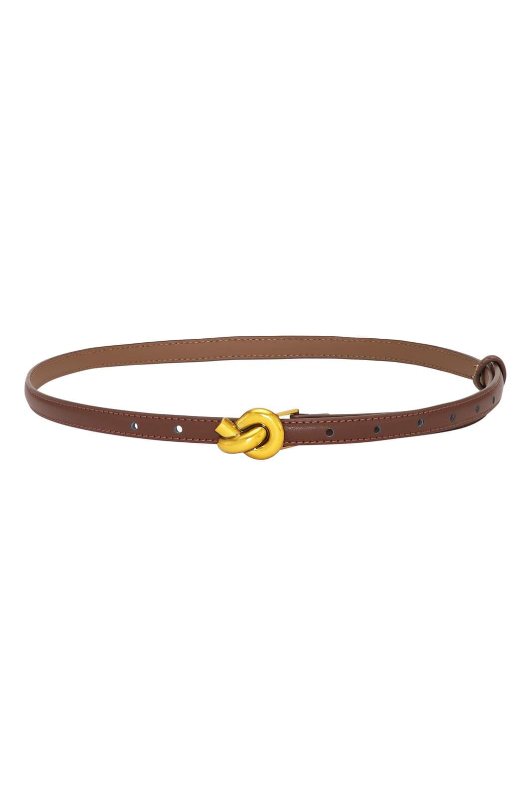 Plissé Copenhagen - Knot Belt - Dark Brown