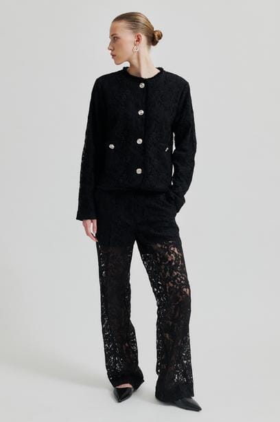 Second Female - Border Trousers 59031 - Black Bukser 