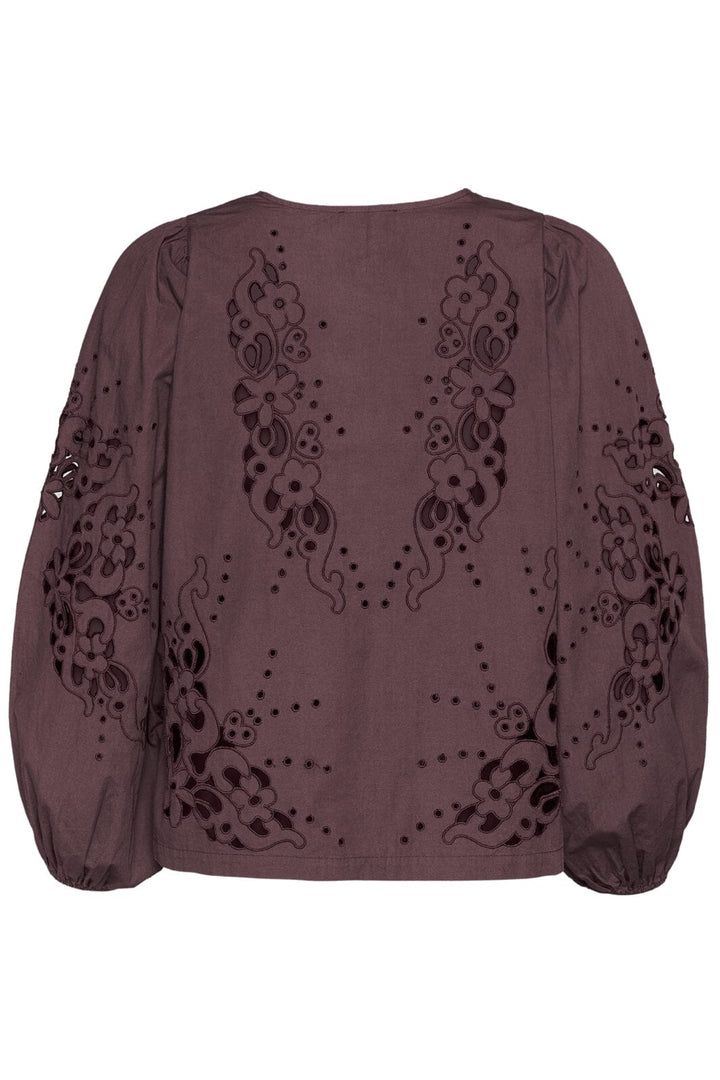 Sissel Edelbo - Magdalena Top SE 1391 - Seal Brown Bluser 