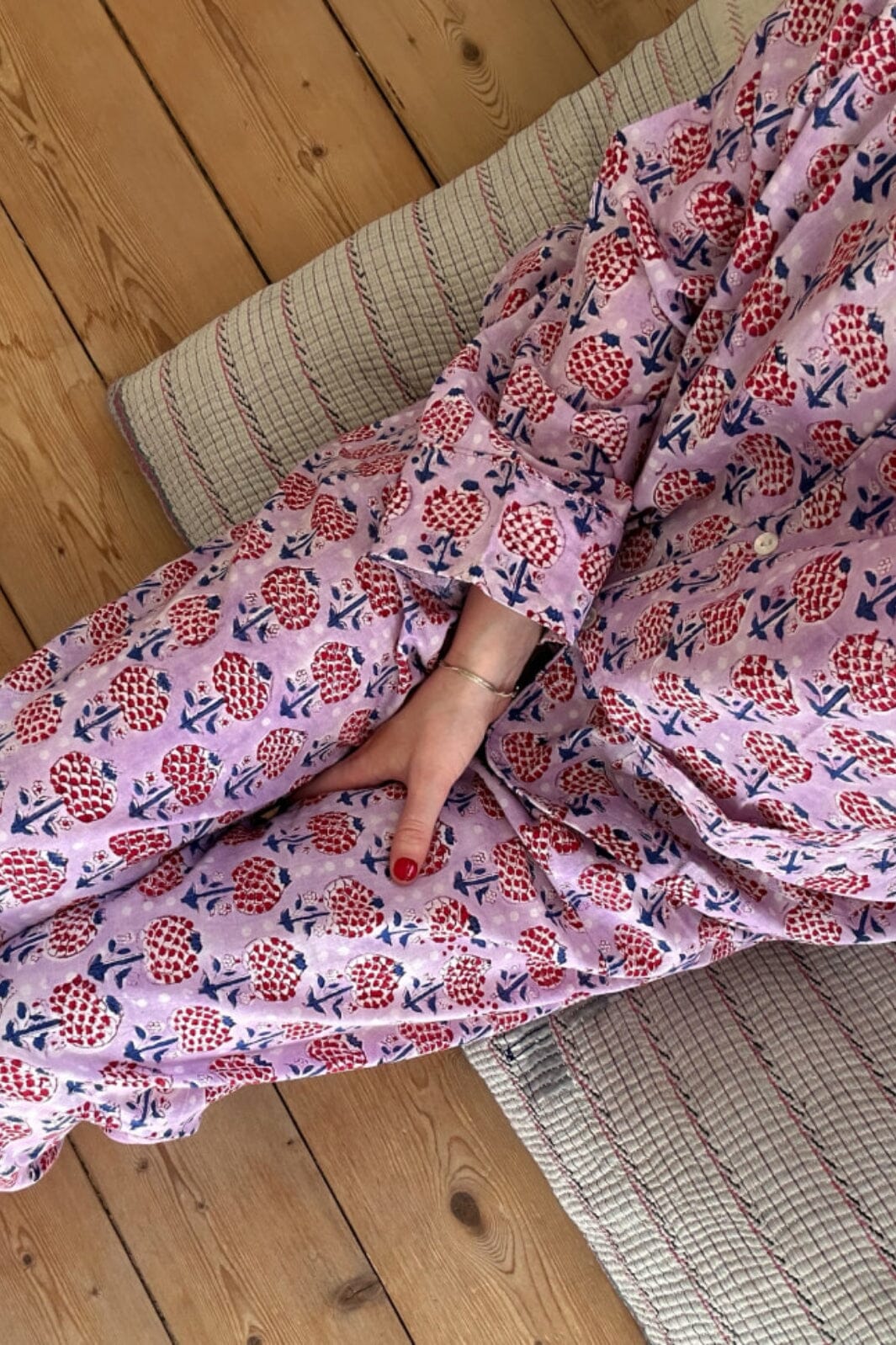 Sissel Edelbo - Nuit Pyjamas Set SE 1367 - Purple Floral Nattøj 