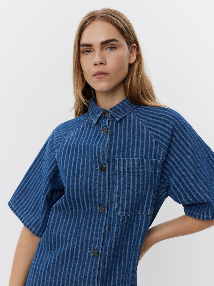 Sofie Schnoor - Long Shirt - 5002 Denim Blue Kjoler 