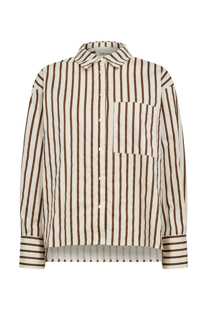 Sofie Schnoor - Shirt - 7113 Brown Striped Skjorter 