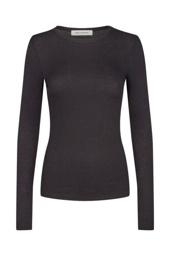 Sofie Schnoor - Snos243 T-Shirt Long Sleeve - Black Bluser 