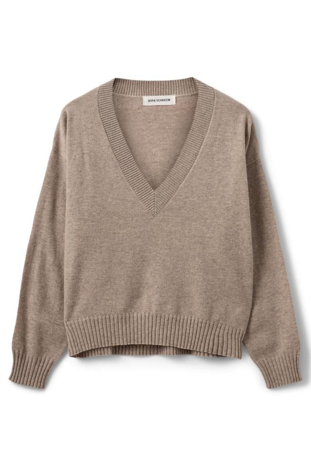 Sofie Schnoor - Snos560 Sweater - Brown Melange Strikbluser 