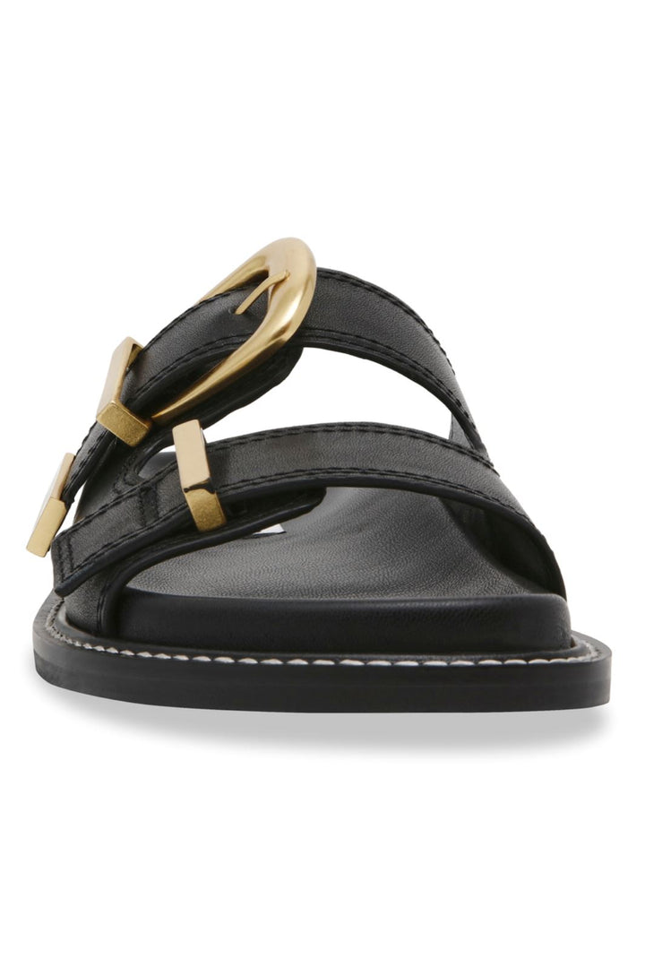 Steve Madden - Arch-E Slides SM19000133 - 05O Blk Action Leather Sandaler 