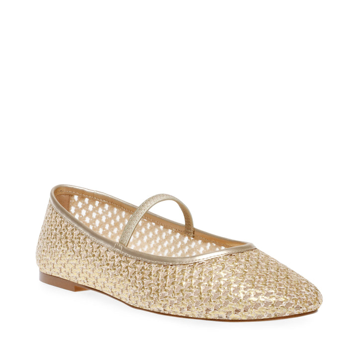 Steve Madden - Majorca Ballerina SM11003686 - GDF Gold Raffia Ballerinaer 