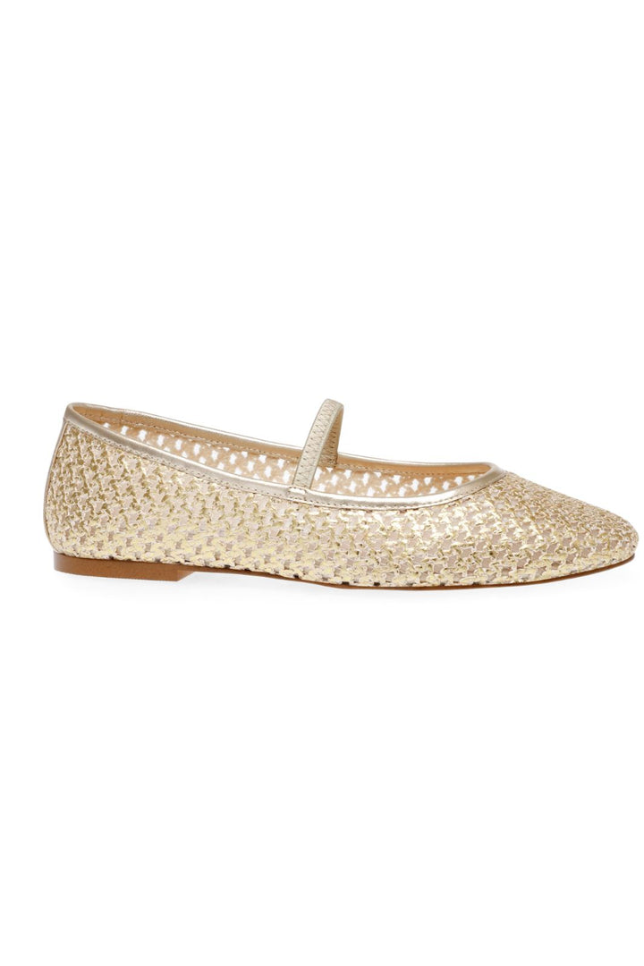 Steve Madden - Majorca Ballerina SM11003686 - GDF Gold Raffia Ballerinaer 