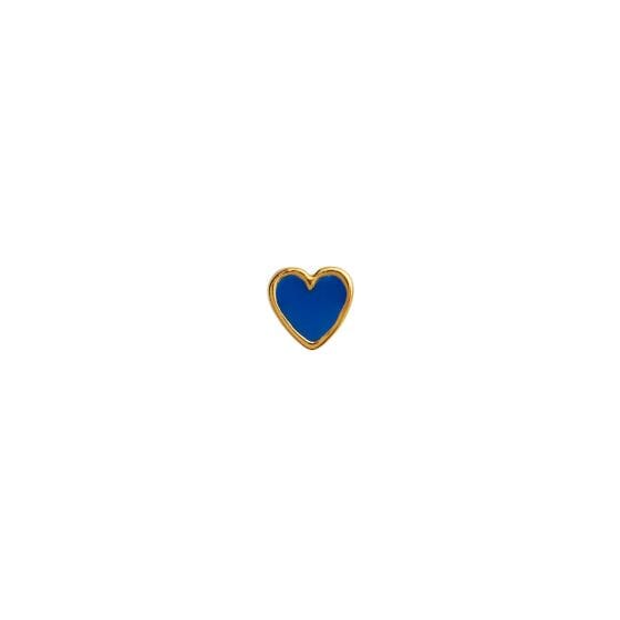 Stine A - Petit Love Heart Cobalt Blue Enamel - Single - 1181-02-Cobalt Blue Øreringe 