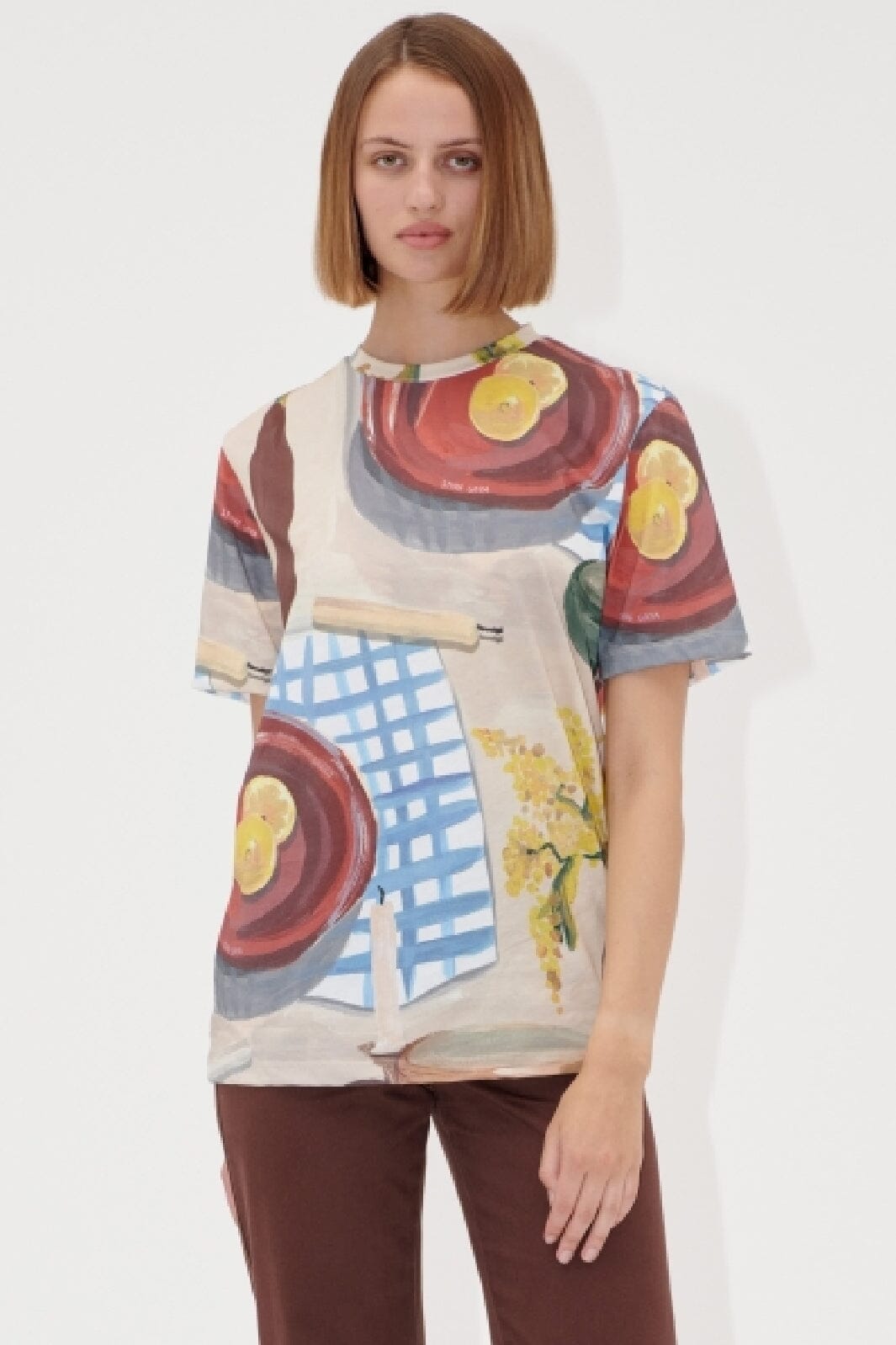 Stine Goya - 2243 Light Jersey, Short Sleeve T-shirt sg-ss25-t009-2243 - Lemons On A Plate