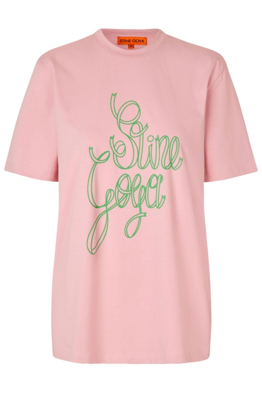 Stine Goya - 2243 Light Jersey, Short Sleeve T-shirtsg-ss25-t009-2243p - Ribbon Logo