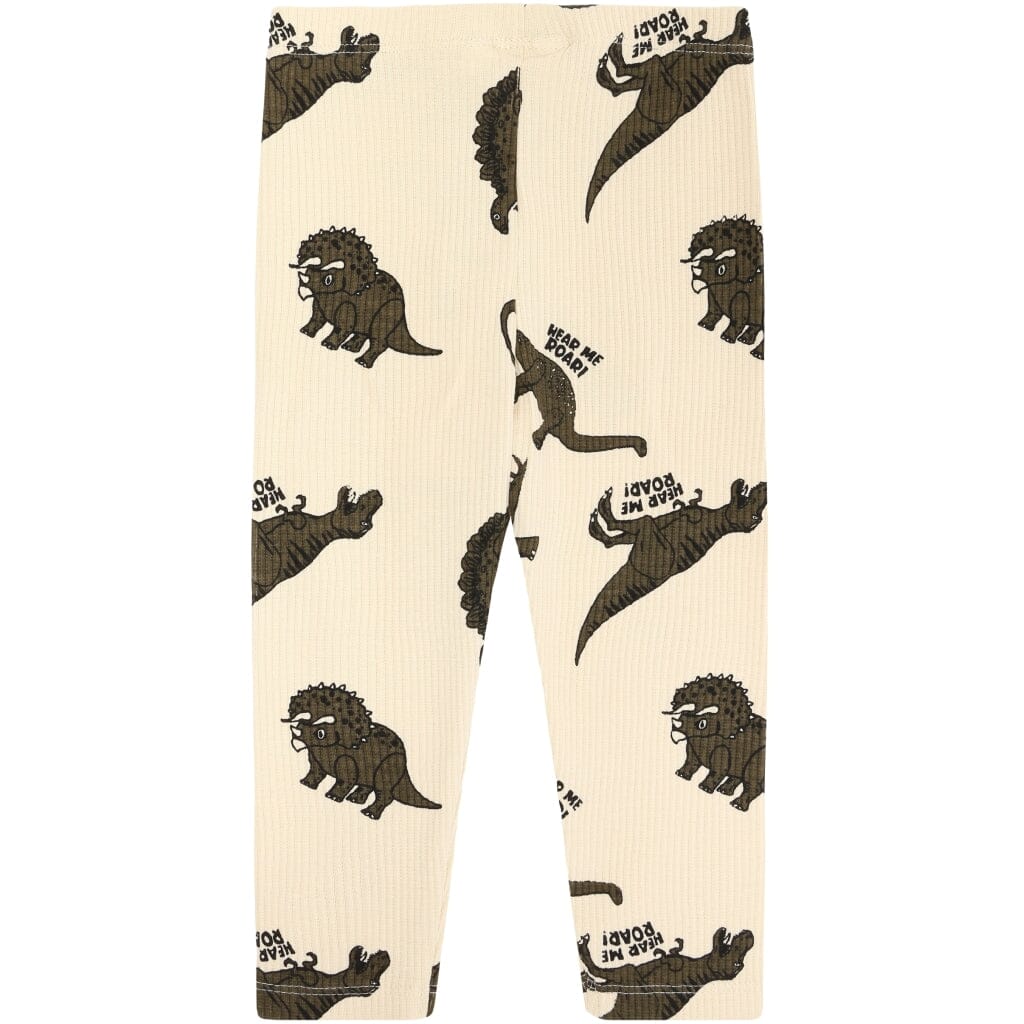 The New Siblings - Tnslevi Rib Leggings - Angora Dino Aop Leggings 