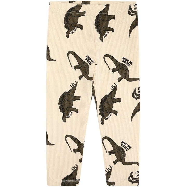 The New Siblings - Tnslevi Rib Leggings - Angora Dino Aop Leggings 