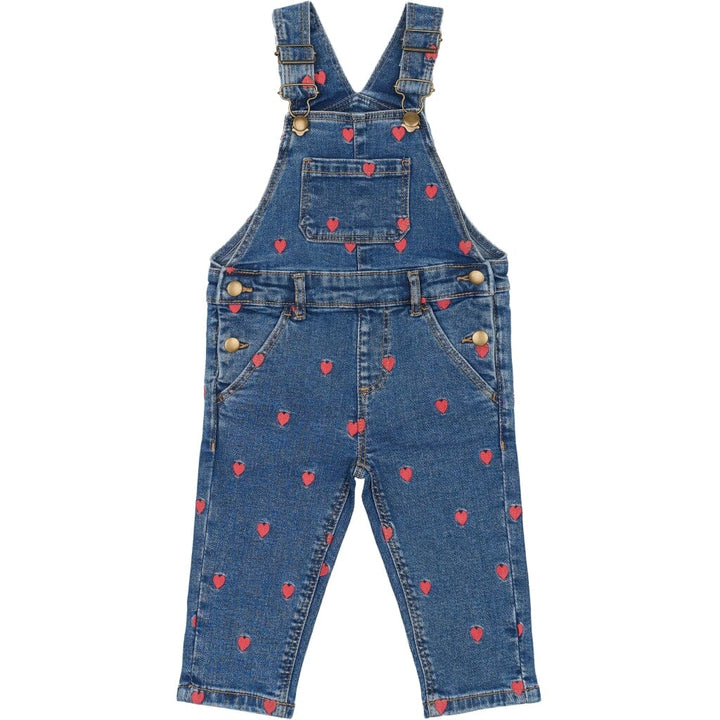 The New Siblings - Tnslovia Denim Dungarees - Medium Blue Denim Wash Heldragter 