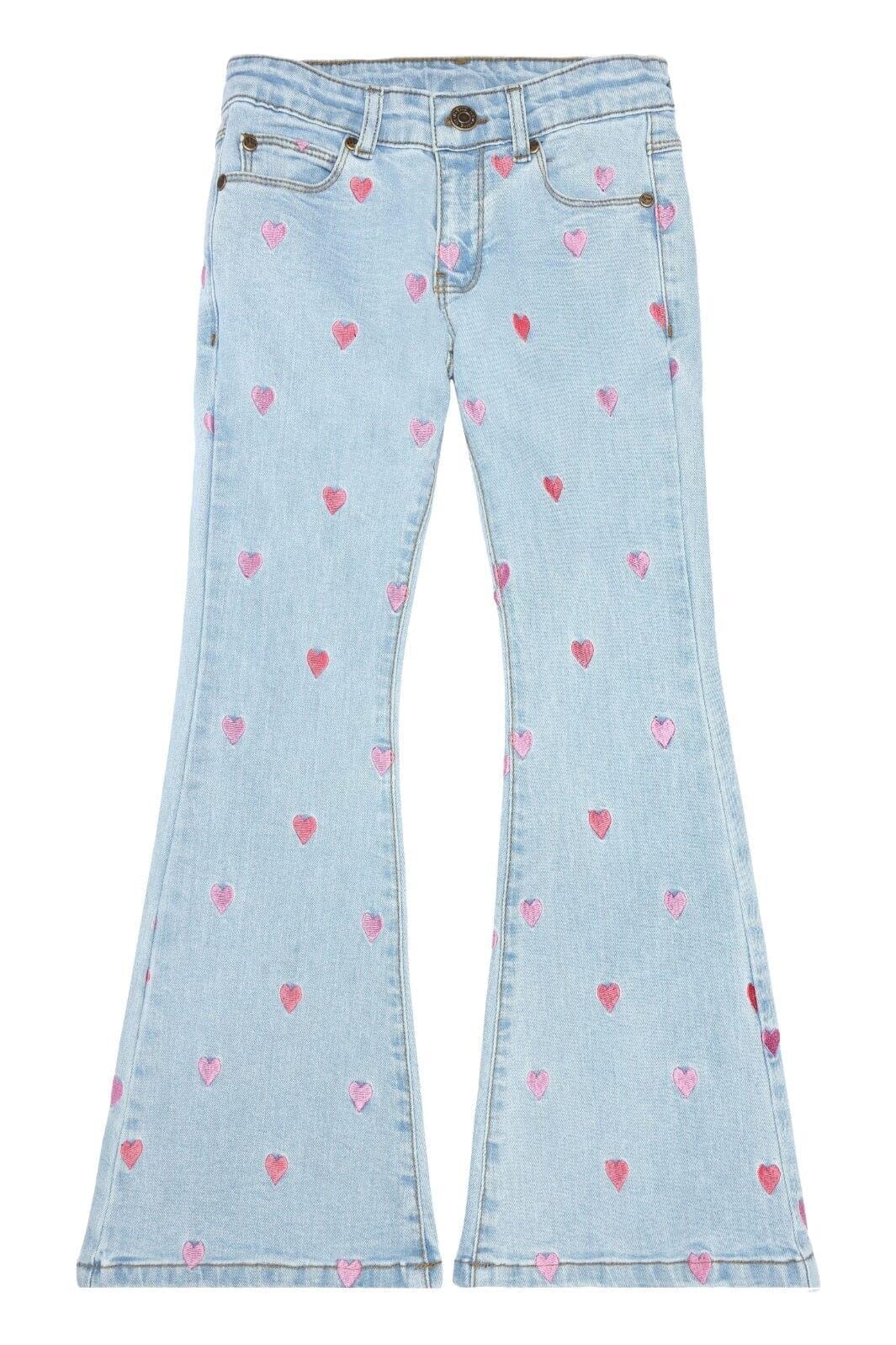 The New - Tnlaflared Embroidery Jeans - Light Blue Denim Jeans 