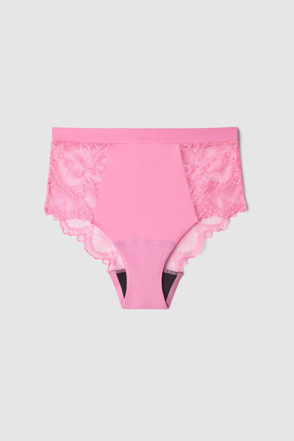 Understatement Underwear - Lace Period Highwaist Briefs - Candy Pink Underbukser 