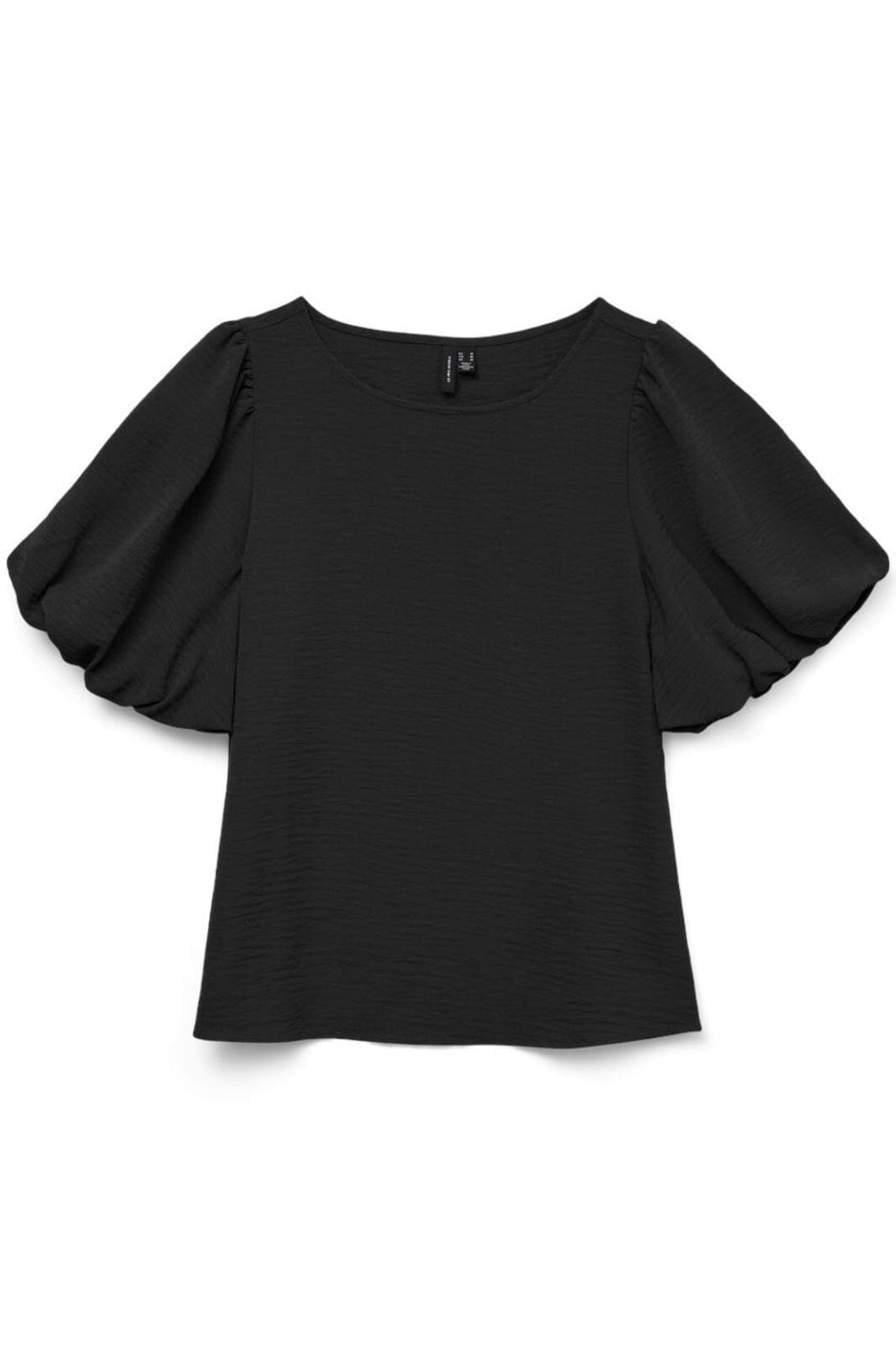 Vero Moda - Vmalva Ballon Sleeve Top - 4763146 Black