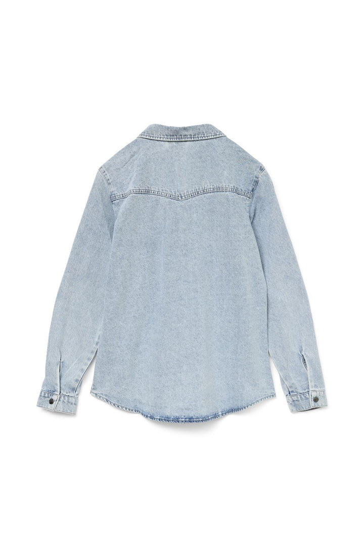 Vero Moda - Vmjennie Ls Denim Shirt Mix - 4555395 Light Blue Denim