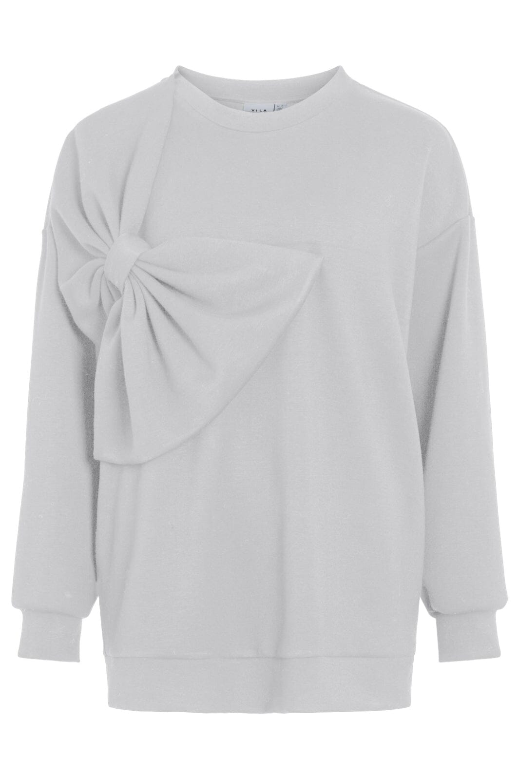 Vila - Visif Oversized Bow Sweat /Ln - 4739608 Light Grey Melange Sweatshirts 