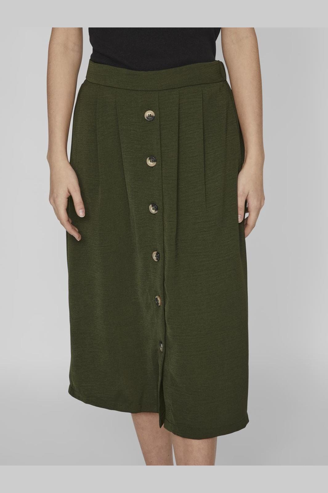 Vila - Vitiff Midi Button Skirt/Pb/Ka - 4561255 Kalamata