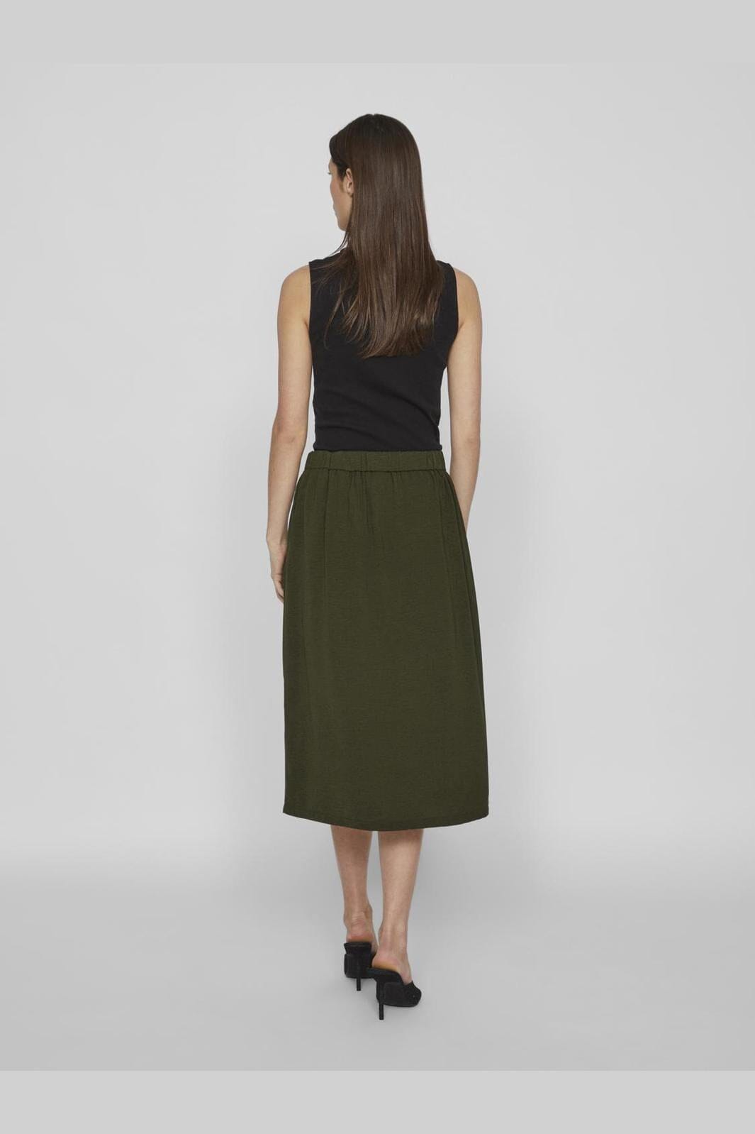 Vila - Vitiff Midi Button Skirt/Pb/Ka - 4561255 Kalamata