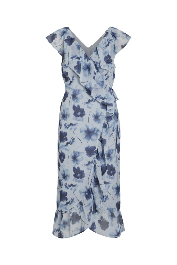 Vila - Vitunu Ruffel Dress - 4583151 Kentucky Blue Vinanja