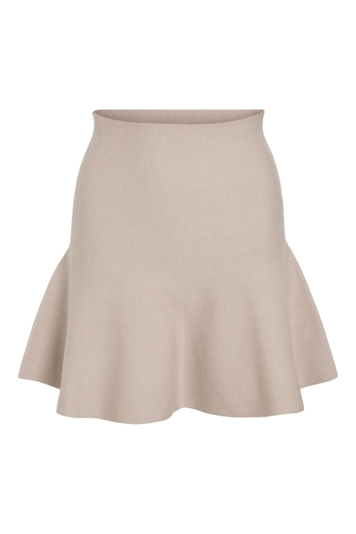 Vila - Vizarah Skater Skirt/Ka - 4584749 Natural Melange