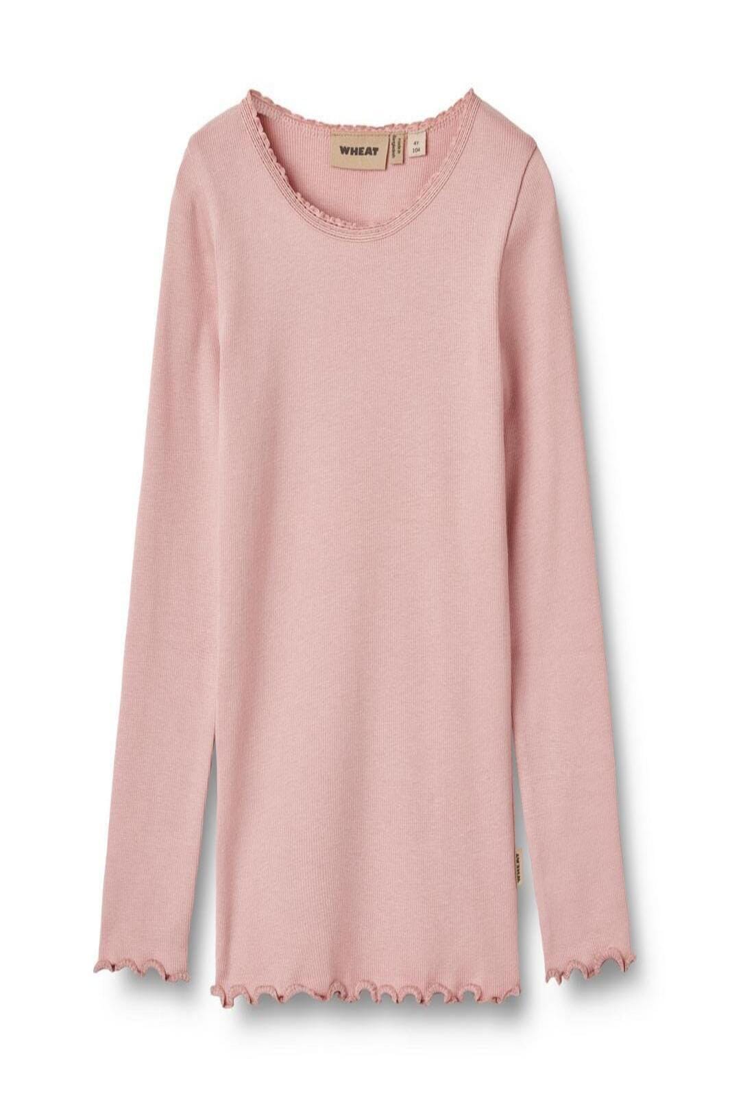 Wheat Main - Rib T-shirt L/s Reese - 1188 Rose Frost