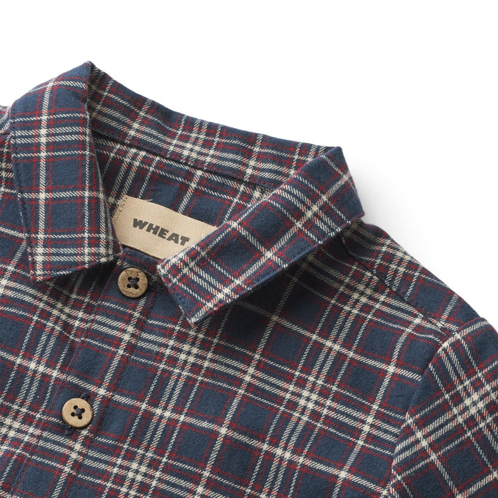 Wheat - Shirt Oscar 6659k-464-GOTS - 1437 navy check Skjorter 