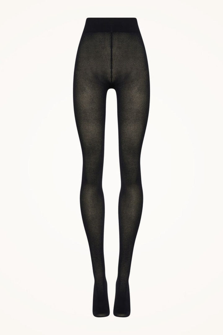 Wolford - Cotton Rib Tights - 7005 Black Strømpebukser 