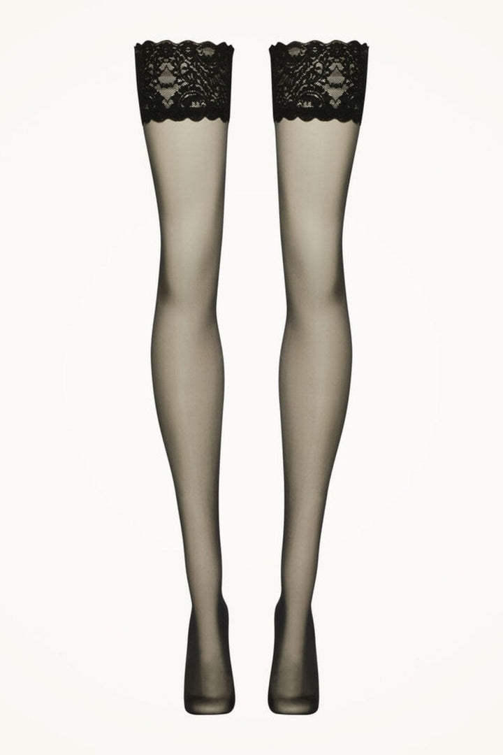 Wolford - Satin Touch 20 Stay-up - 7005 Black Strømper 