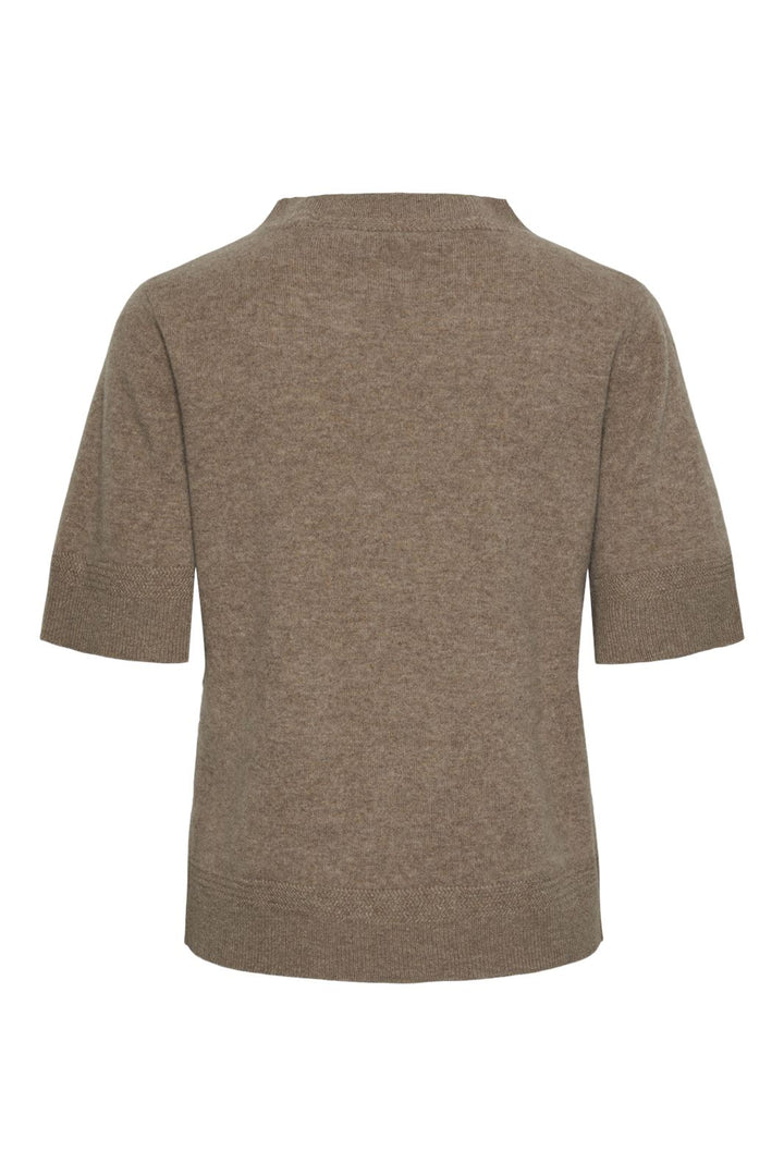 Y.A.S - Yasanni Ss Knit Pullover - 4622145 Taupe Gray