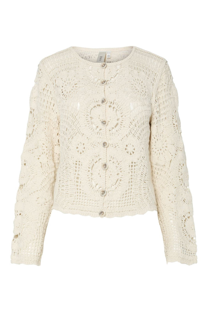 Y.A.S - Yasfiro Ls Crochet Cardigan - 4729050 Birch