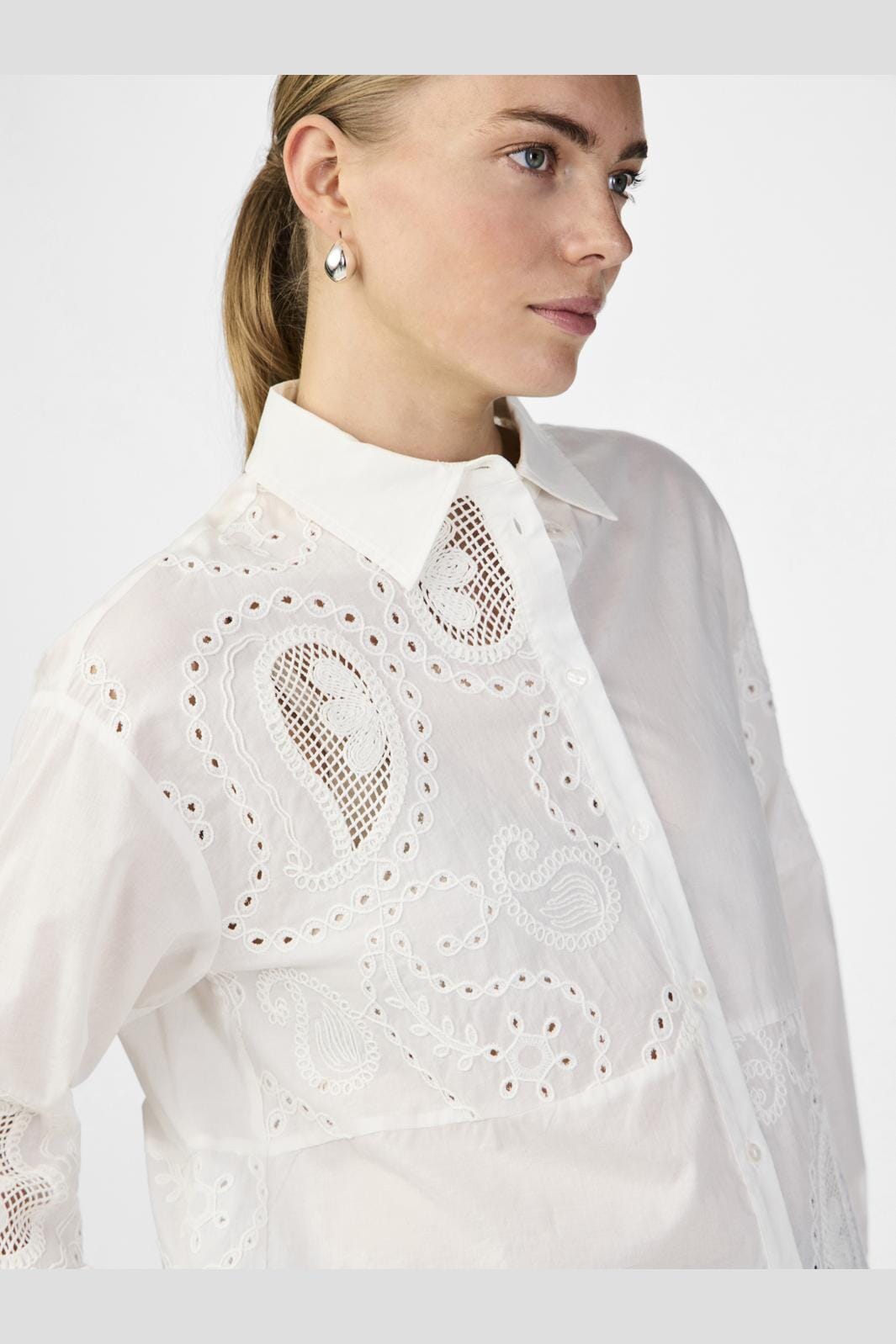 Y.A.S - Yasjayde Ls Shirt - 4665177 Star White