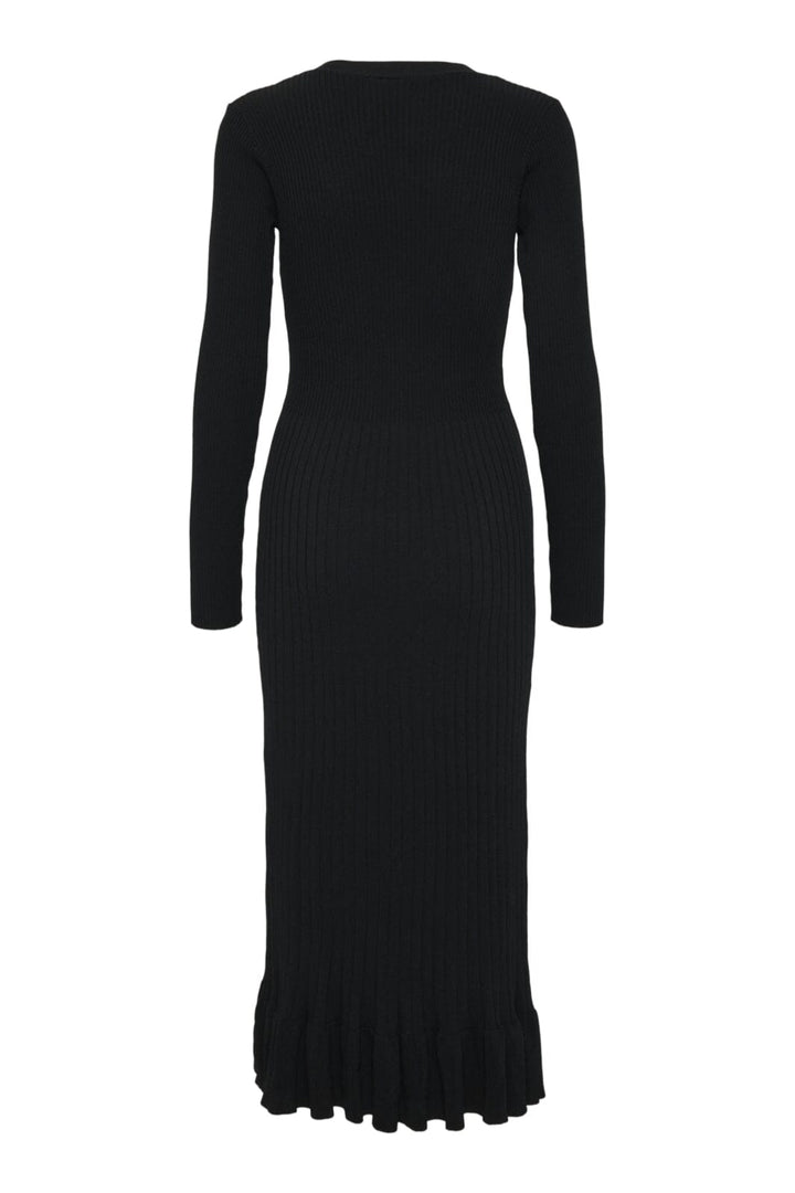 Y.A.S - Yasmikke Ls Midi Knit Dress - 4688116 Black Kjoler 