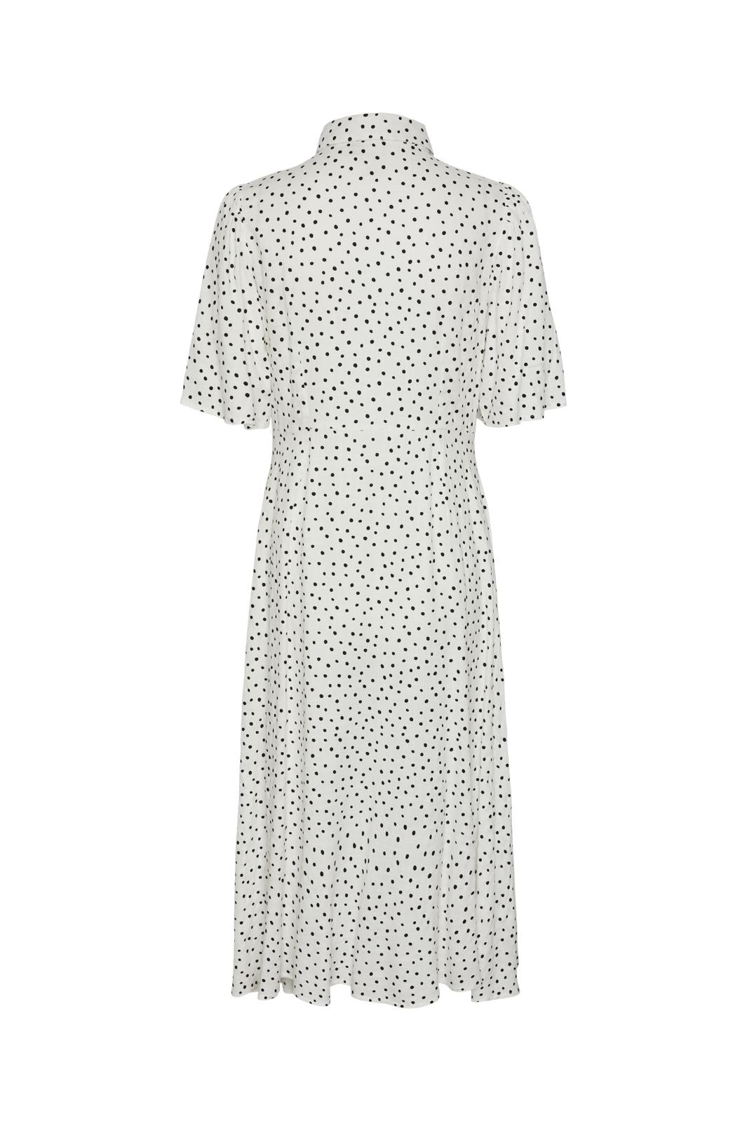 Y.A.S - Yasmira 2/4 Midi Shirt Dress - 4455687 Star White Black Dots