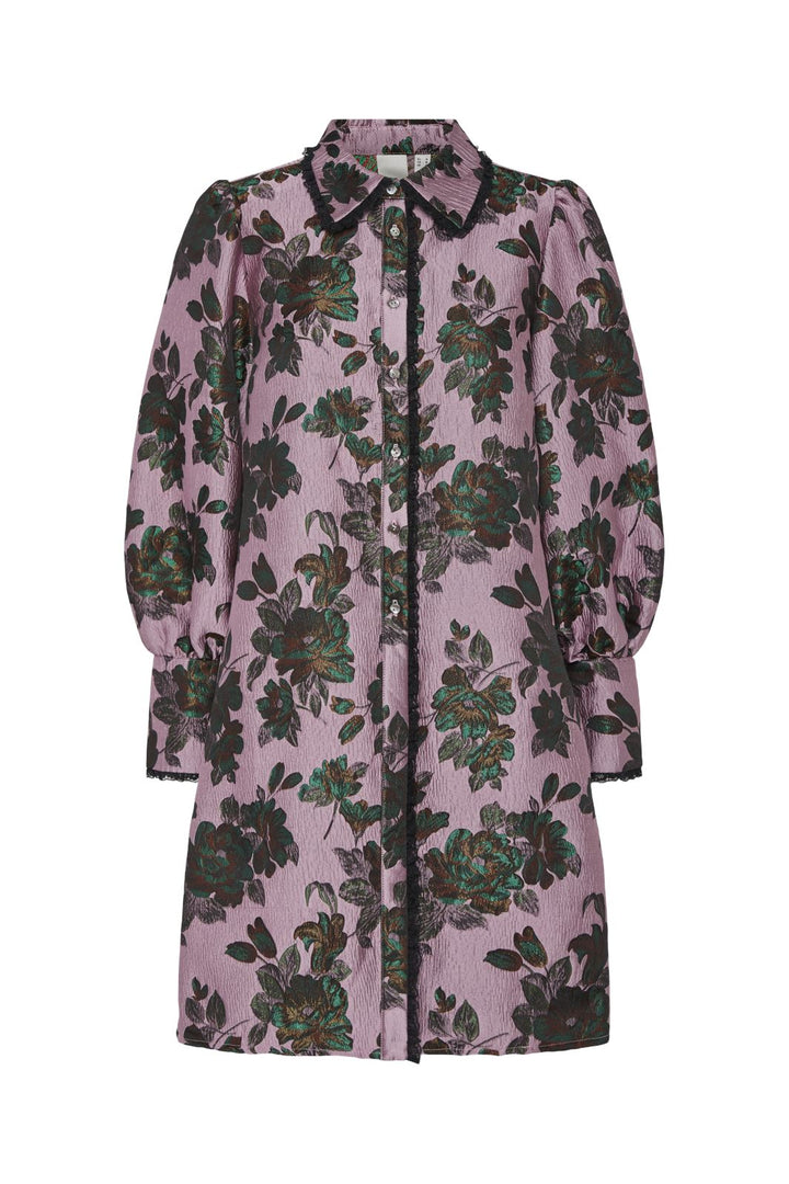 Y.A.S - Yastinka Ls Shirt Dress - 4629635 Orchid Haze Flower Jacq Print