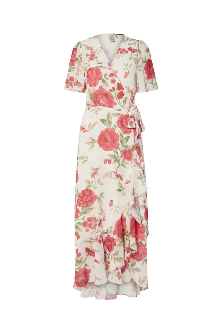 Y.A.S - Yasveneda Ss Maxi Wrap Dress - 4823782 Gardenia Veneda Print