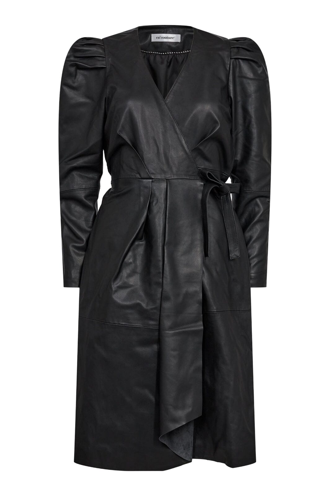 Co´couture - Phoebecc Leather Wrap Dress - 96 Black Kjoler 