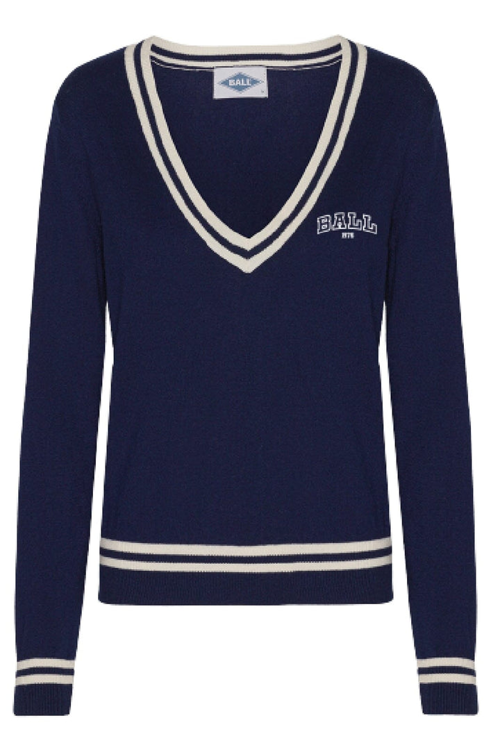 Forudbestilling - Ball - Knit R. Miller - Navy (Start Marts) Strikbluser 