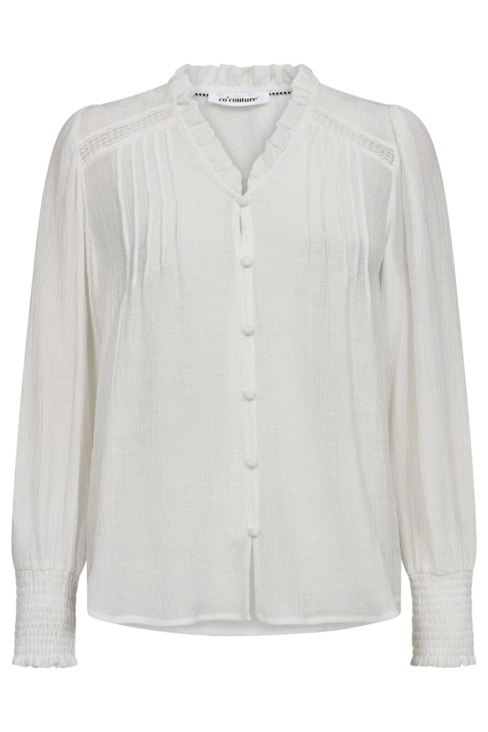 Forudbestilling - Co´couture - Selmacc Pintuck Shirt - 4000 White Skjorter 