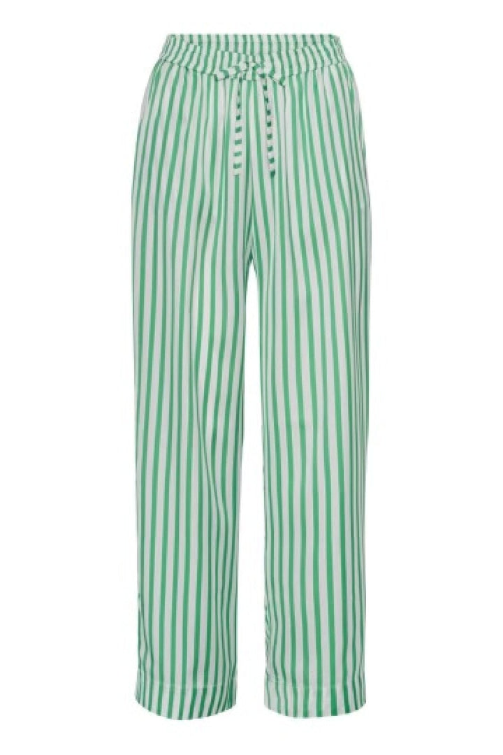 Forudbestilling - Karmamia - Garcia Pants - Green Stripe - (Februar) Bukser 