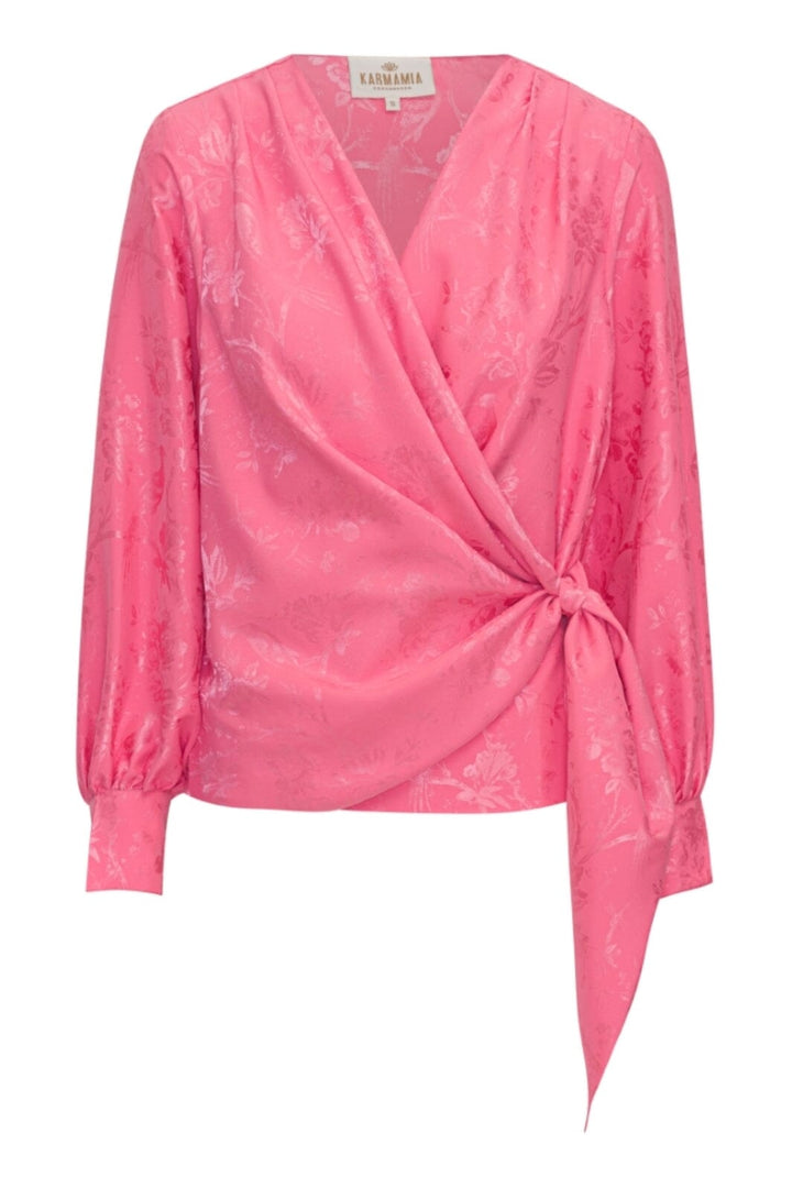 Karmamia - Ines Blouse - Provence Jacquard Pink Bluser 