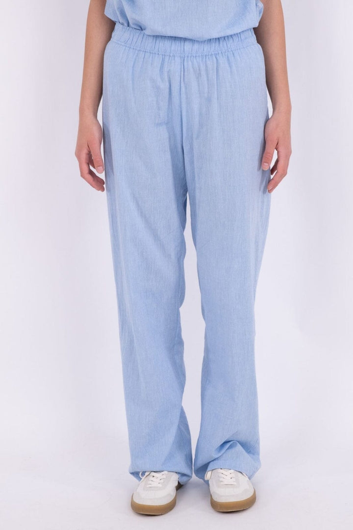 Neo Noir - Astra Chambray Pants - Blue Bukser 