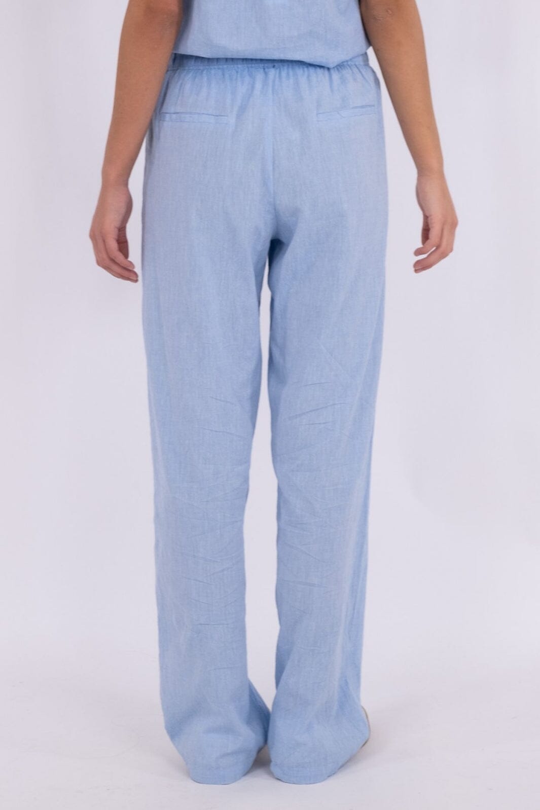 Neo Noir - Astra Chambray Pants - Blue Bukser 