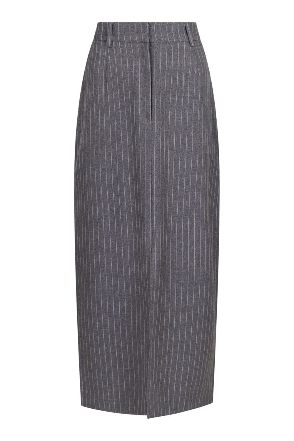 Neo Noir - Leland Pinstripe Skirt - Grey Melange Nederdele 