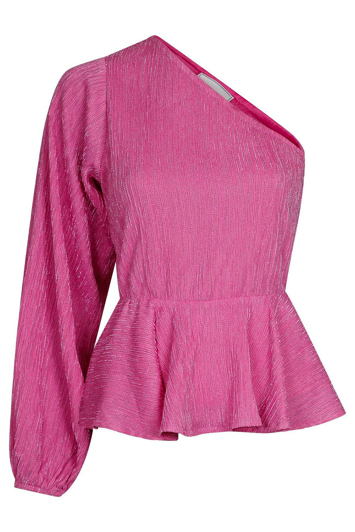 Neo Noir - McCartney Plisse Blouse - Pink Bluser 