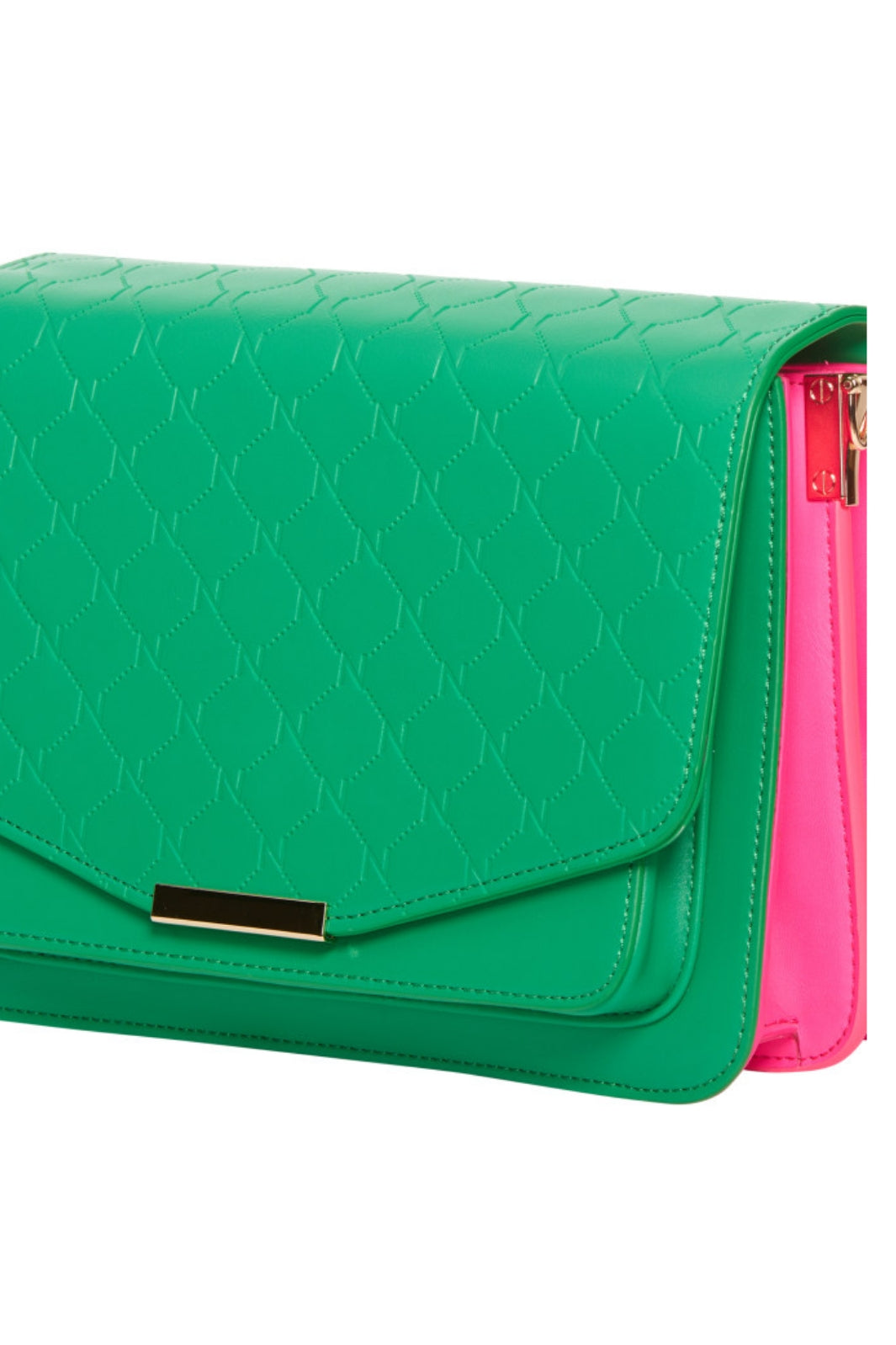 Noella - Blanca Multi Compartment Logo Bag - Green / Neon Pink Tasker 