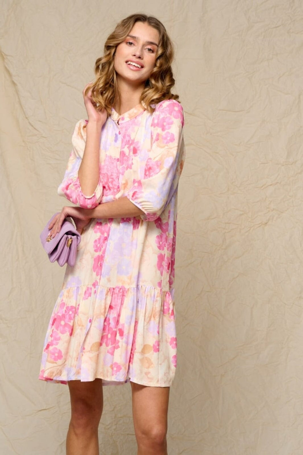 Noella - Imogene sh. Dress - Pink Lilac Sand Mix Kjoler 