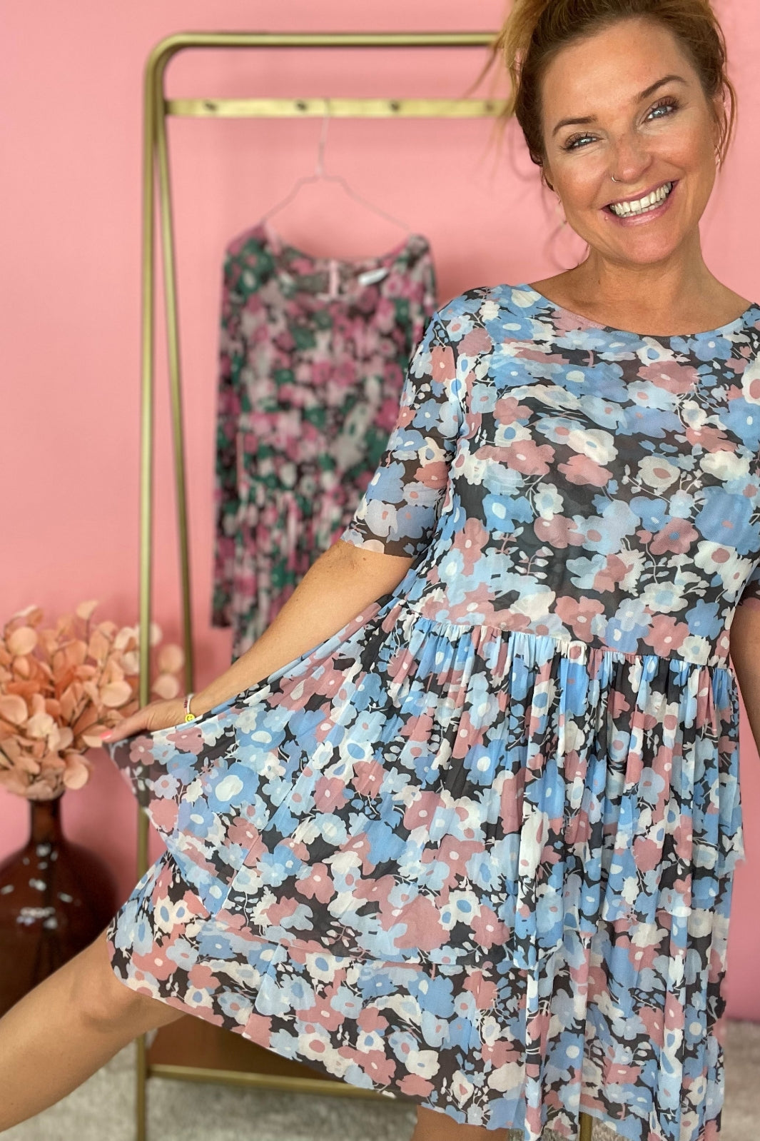 Noella - Isak Dress - Rose Flower Kjoler 