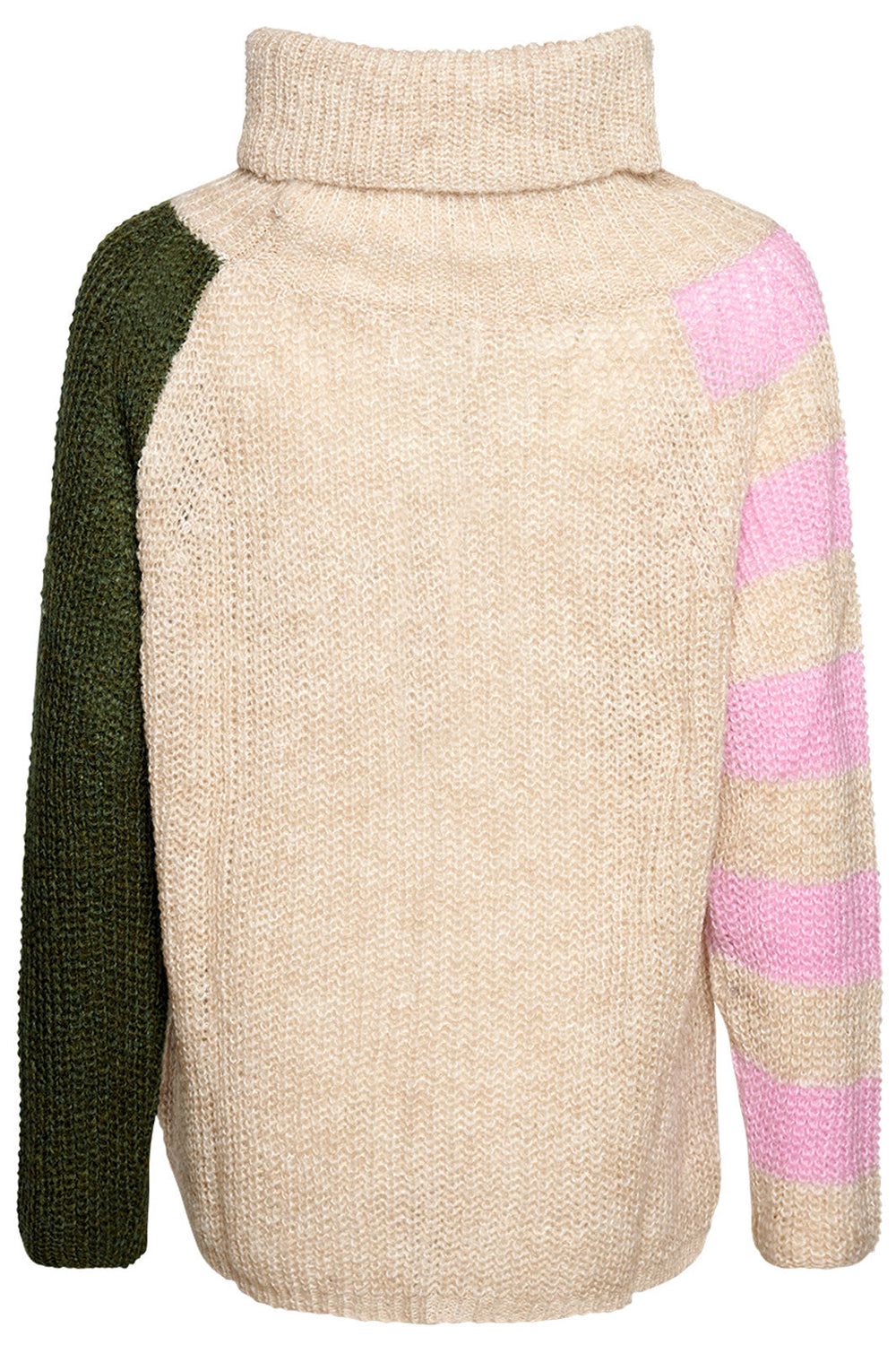 Noella - Lucille Knit Jumper - Cream/Pink/Grey Strikbluser 